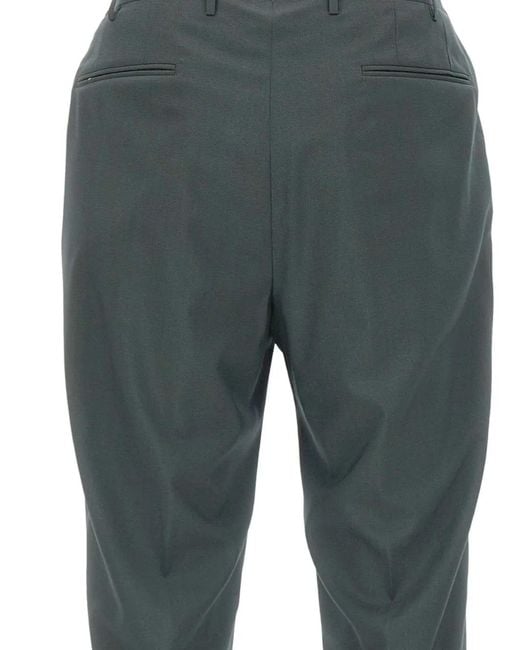 Corneliani Gray Pleated Trousers for men