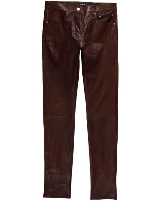 Pantaloni skinny a vita bassa P001 di Purple Brand in Brown da Uomo