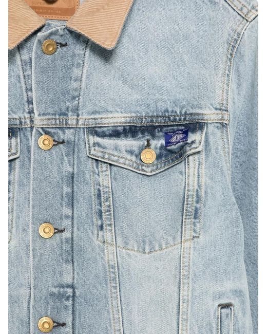 Superdry Blue Corduroy-Collar Jacket for men