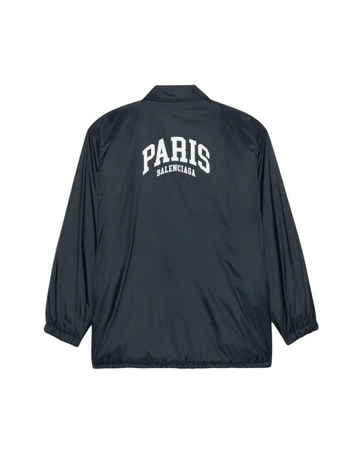 Balenciaga Blue Waterproof Jacket for men