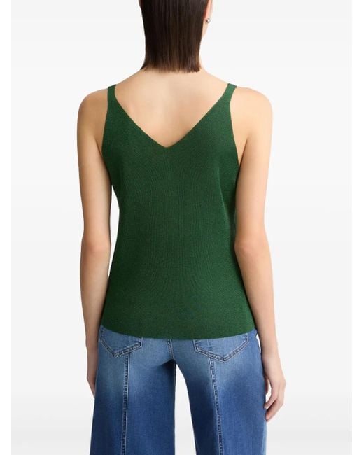 Liu Jo Vネック トップ Green