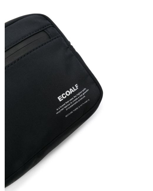 Ecoalf Black Logo-print Ripstop Shoulder Bag for men