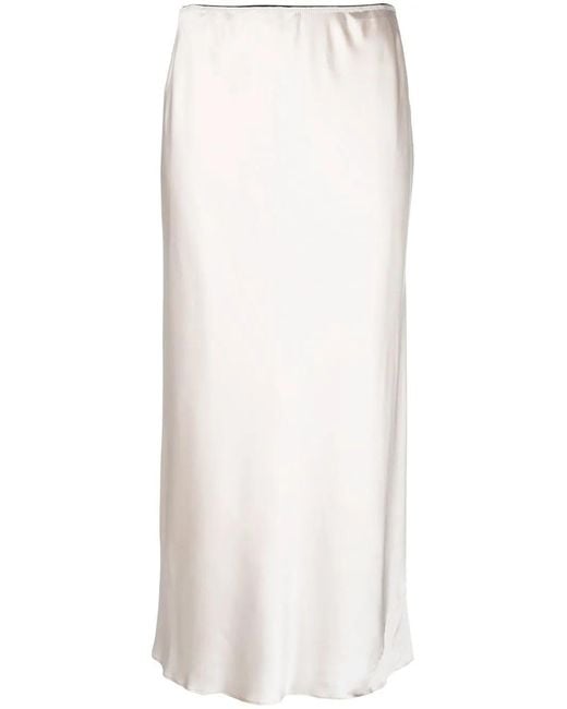 Dorothee Schumacher White Silk Midi Skirt