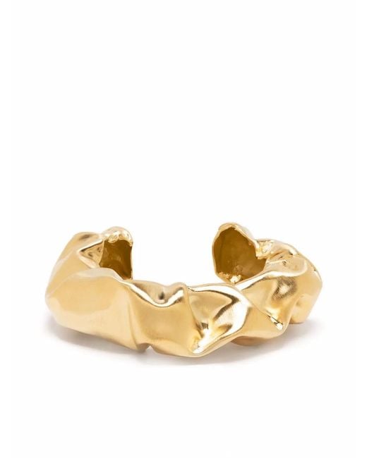 Completedworks Metallic Scrunchie Style Cuff Bracelet