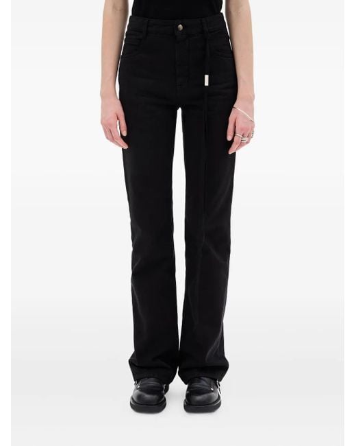 Pantalones Ona 5 Pocket acampanados Ann Demeulemeester de color Black