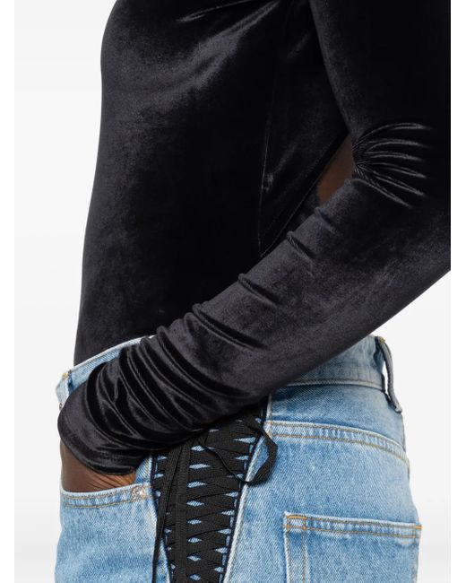 Body con cuello alto Mugler de color Black