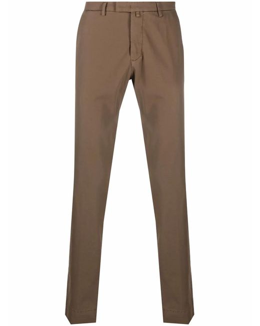 Briglia 1949 Brown Straight-Leg Tailored Trousers for men