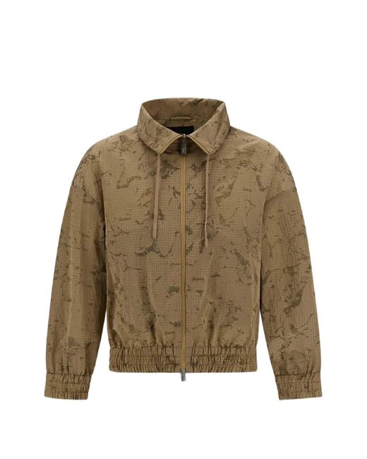 Laminar Natural Water-Jacquard High-Neck Jacket