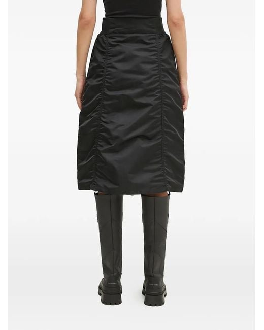 Alpha Industries Black Zip Midi Skirt