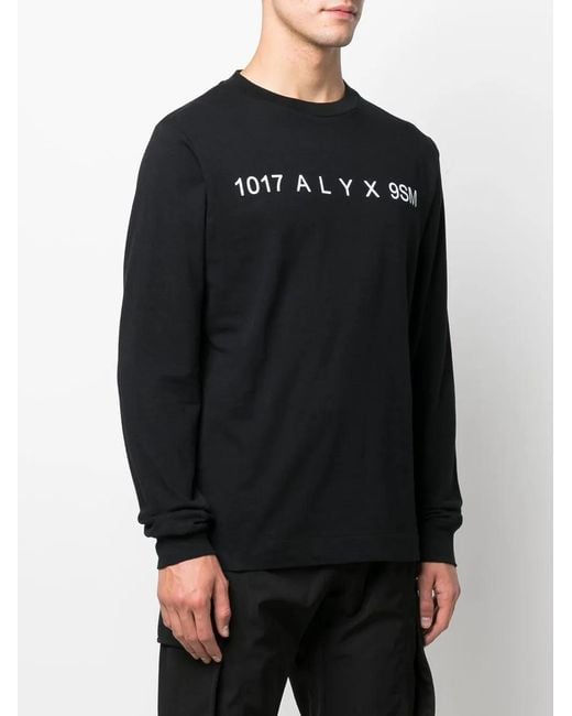 1017 ALYX 9SM Black Logo-Print Cotton T-Shirt