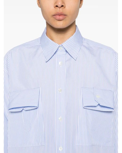 Camicia A Righe di Moschino in White
