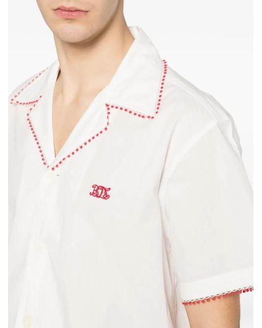 Bode White Short-Sleeve Shirt for men