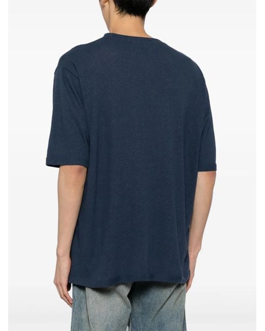 IRO Blue Drop-Shoulder Jersey T-Shirt for men