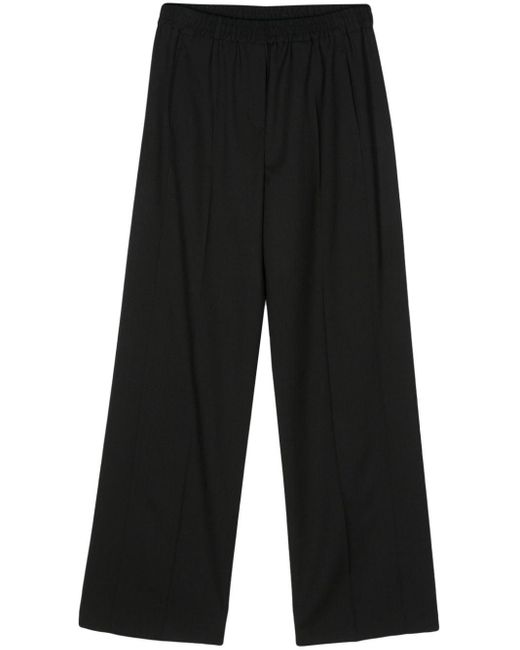 Mid-rise wool palazzo pants PS by Paul Smith de color Black
