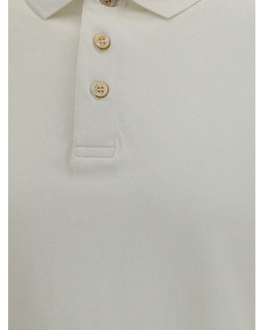 Palm Angels Gray Logo-Collar Cotton Polo Shirt for men