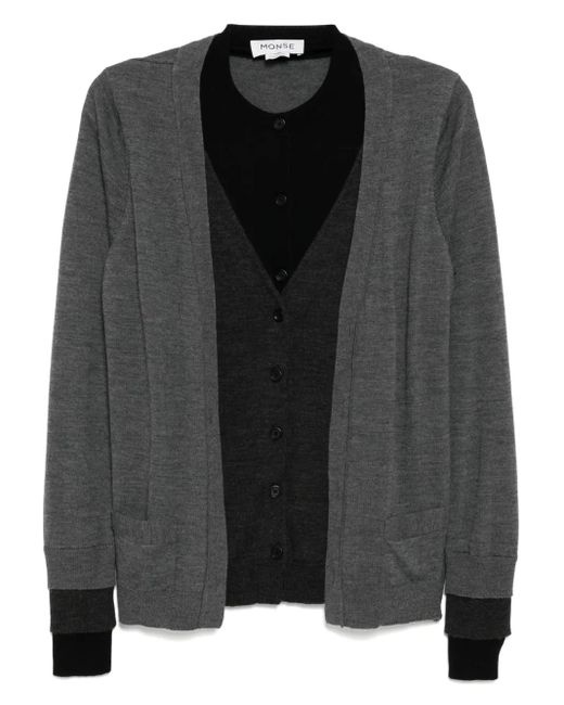 Monse Black Panel Detailing Cardigan