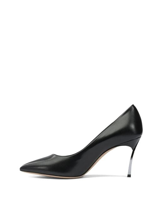 Casadei Pumps Met Leren Hak in het Black