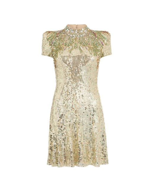 Jenny Packham Metallic Mini Tala Dress