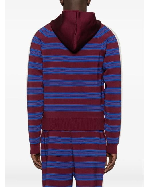 メンズ Wales Bonner Music ストライプ パーカー Purple