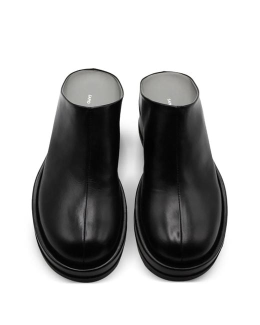 SAPIO Black N18 Leather Mules