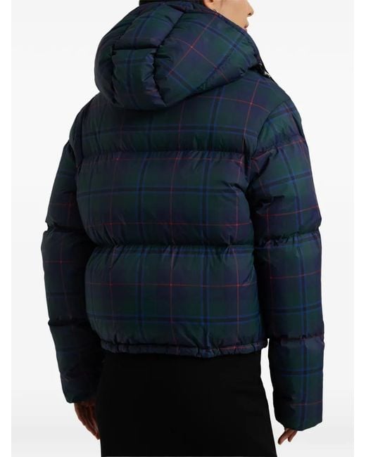 Ralph Lauren Blue Logo-Patch Puffer Jacket