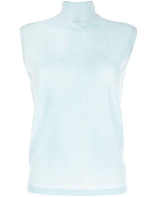 Lisa Yang Blue Lucy Cashmere Top