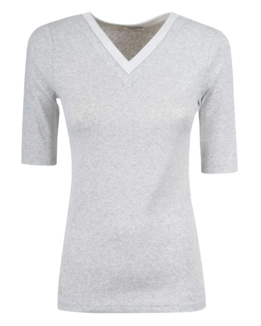 Peserico Vネック トップ Gray