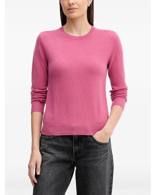 Benetton Red Crew-Neck Long-Sleeve Sweater