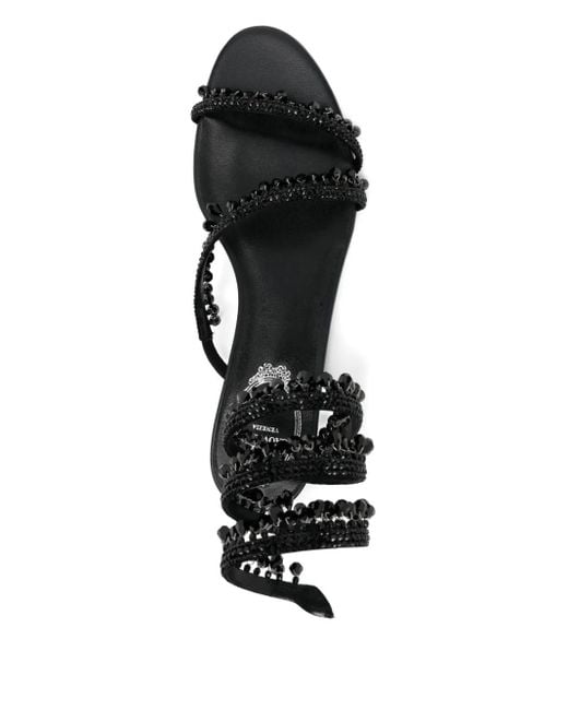 Rene Caovilla Black Chandelier Sandals