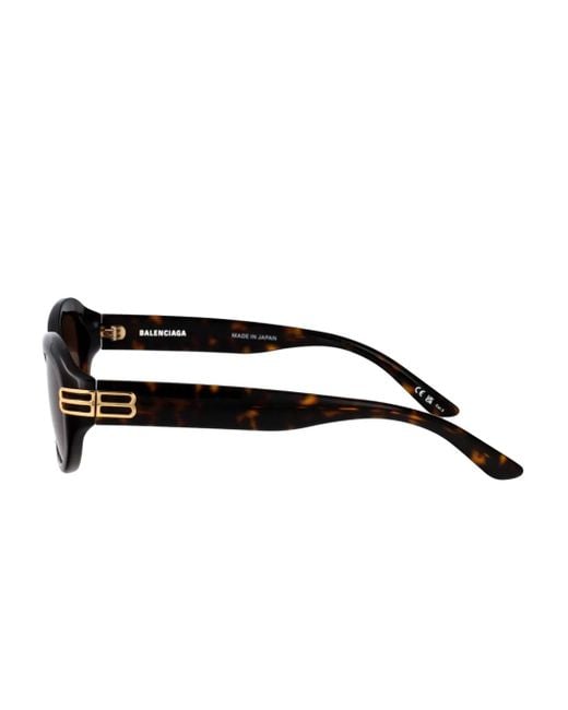 Balenciaga Brown Oval-Frame Sunglasses