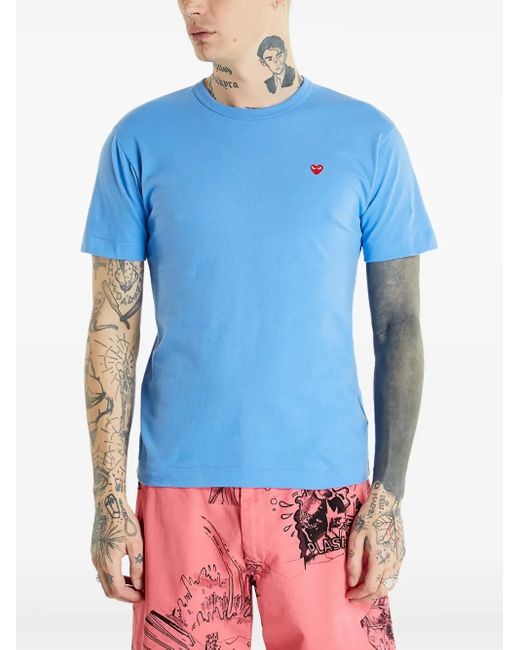 COMME DES GARÇONS PLAY Blue Heart Logo T-Shirt