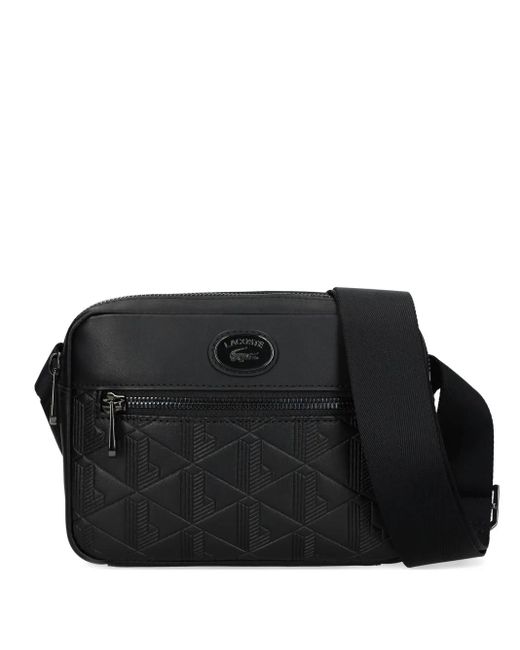 Lacoste Reporter Nomogramme Messenger Bag in Black for Men