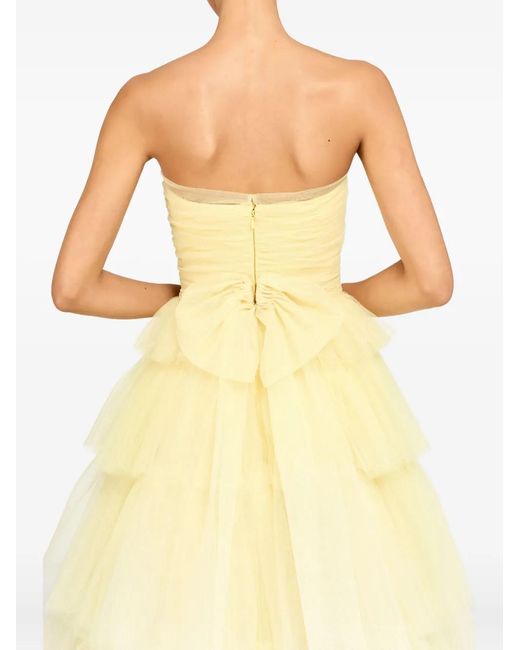 Jenny Packham Yellow Adore Tiered Bow Gown