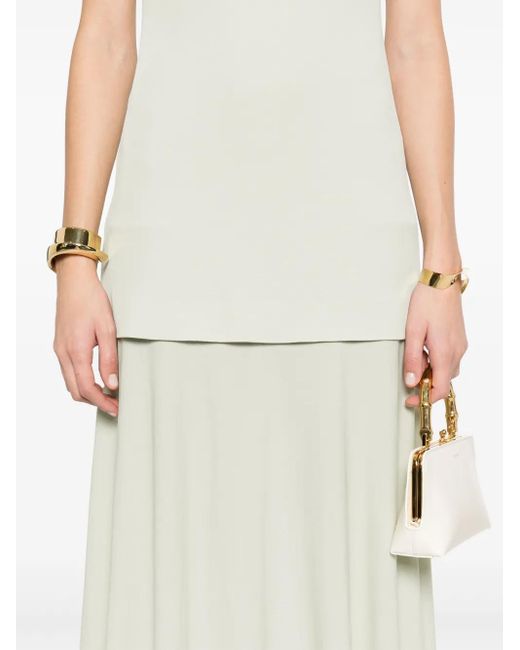 Jil Sander White Maxikleid Im Layering-Look