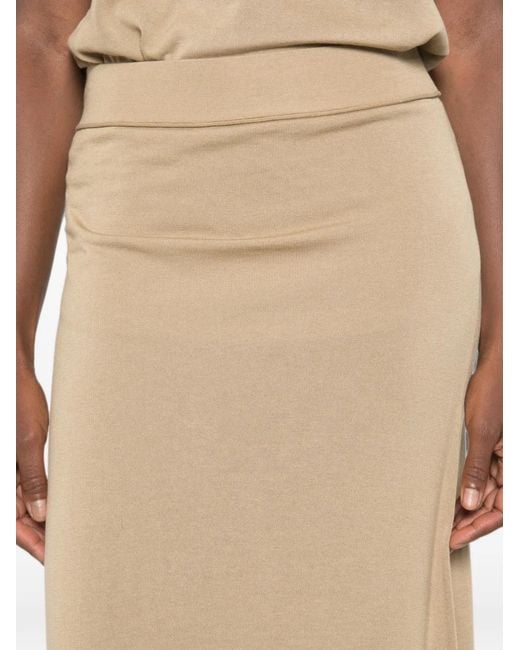 Totême Natural Elastic-Waistband Maxi Skirt