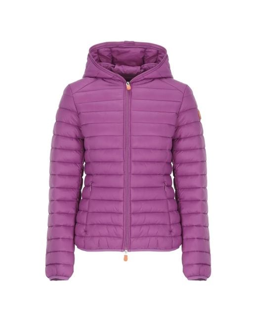 Save The Duck Purple Veste Matelassée À Patch Logo