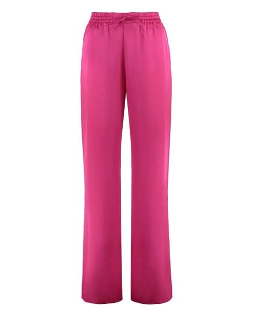 Yves Salomon Pink Satin Trousers