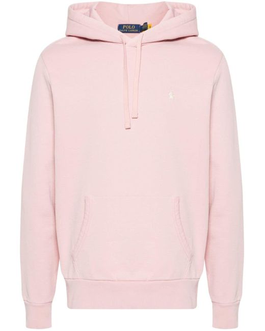 Polo Ralph Lauren Pink Polo Pony-embroidered Cotton Hoodie for men