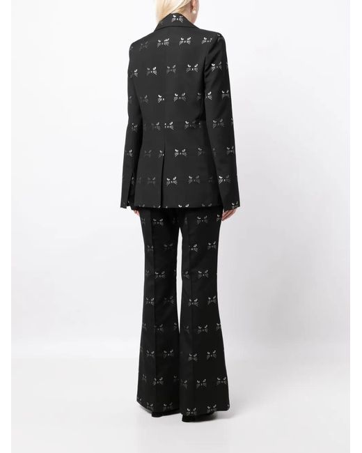 Macgraw Black Circa 72 Jacquard Double-Breasted Blazer