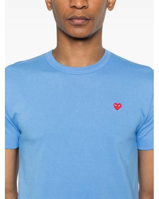COMME DES GARÇONS PLAY Blue Cotton T-Shirt