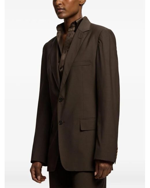 Ralph Lauren Brown Marcy Single-Breasted Blazer
