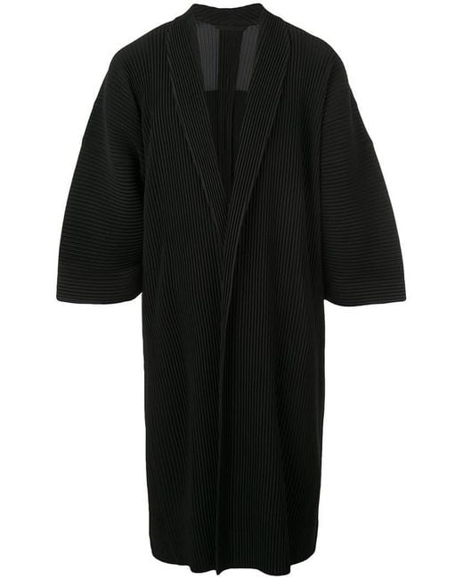 Homme Plissé Issey Miyake Black Oversized Kimono for men