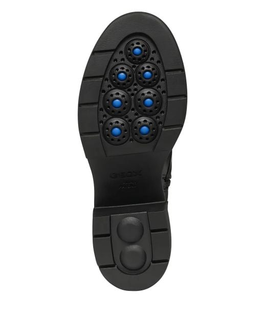 Geox Black Lace-Up Platform Boots