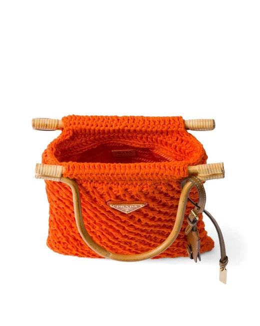 Prada Orange Mini Handtasche