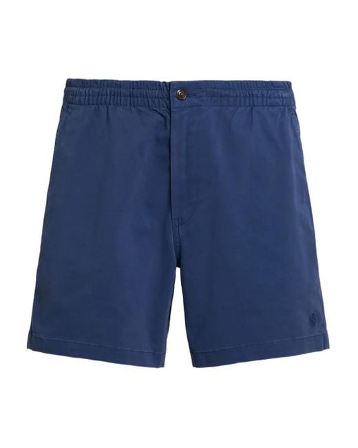 Polo Ralph Lauren Blue Embroidered Shorts for men
