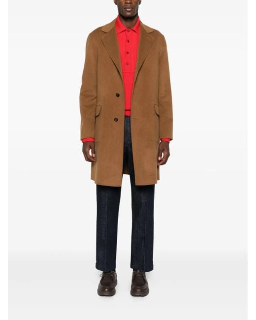 Aspesi Brown Flap-Pocket Coat for men