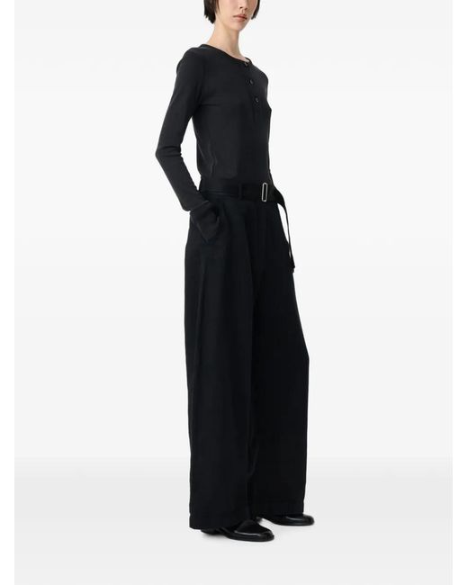 Studio Nicholson Black Roane Butoned Top