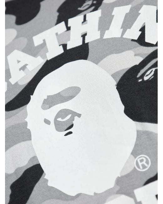 A Bathing Ape White Ape Head Camo-Print T-Shirt for men
