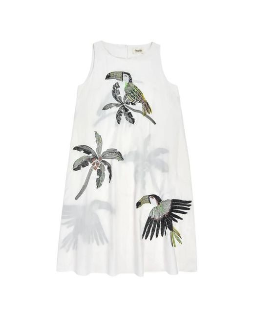 Psophia White Embroidered Mini Dress