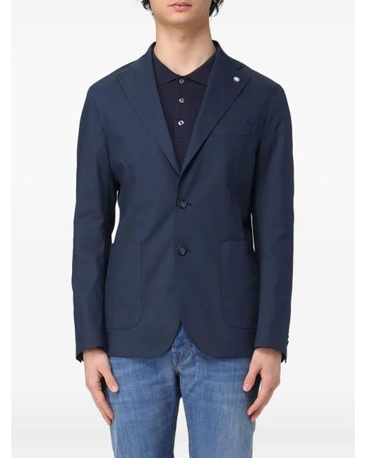 Manuel Ritz Blue Patch-Pocket Blazer for men